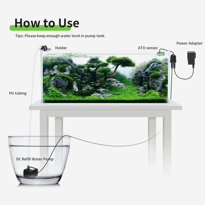 FZONE auto top off smart sensor installation on rimless glass tank