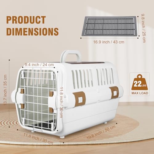 Triplehare two door pet crate breathable side ventilation slots design