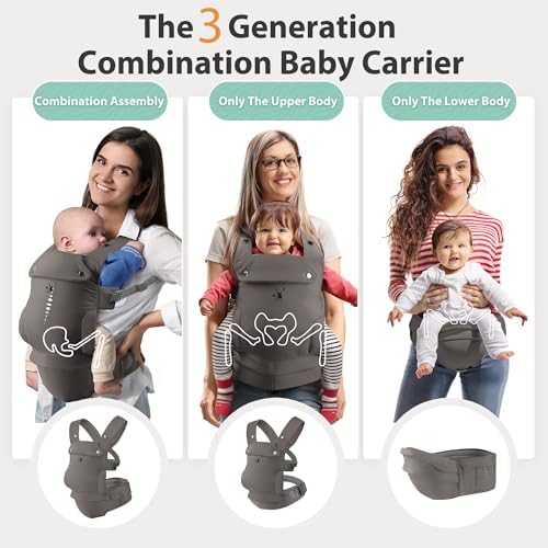 Parent using Plateau Elk ergonomic baby carrier with lumbar support
