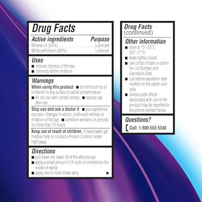 Instructional view of the Bausch + Lomb Soothe ointment for overnight hydration.