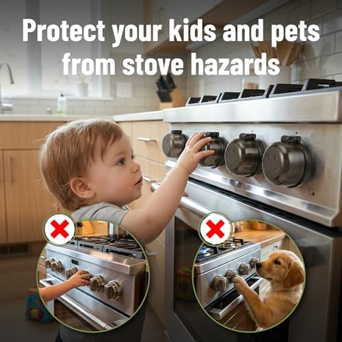 Kitchen safety stove guard covers set of five