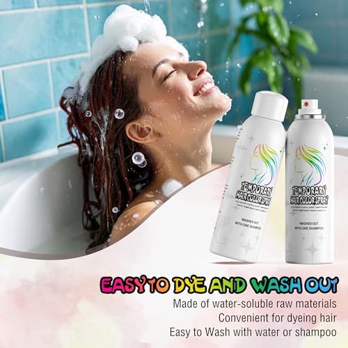 Washable non sticky silver gray hair dye alternative product details and instructions.