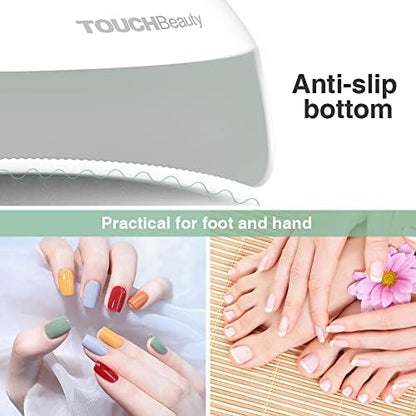 Teen using TOUCHBeauty safe nail dryer at home