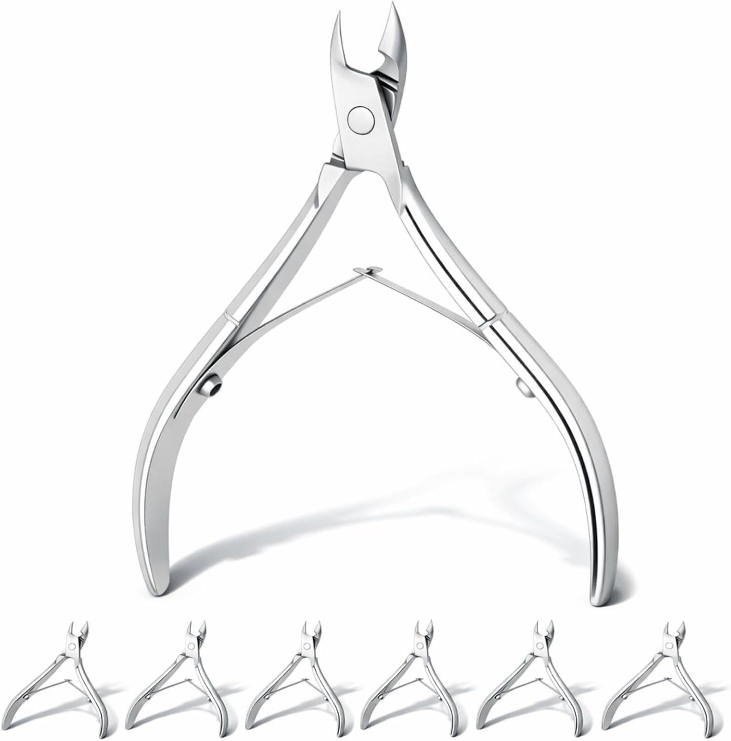 Mudder 8 piece stainless steel cuticle nipper set front view