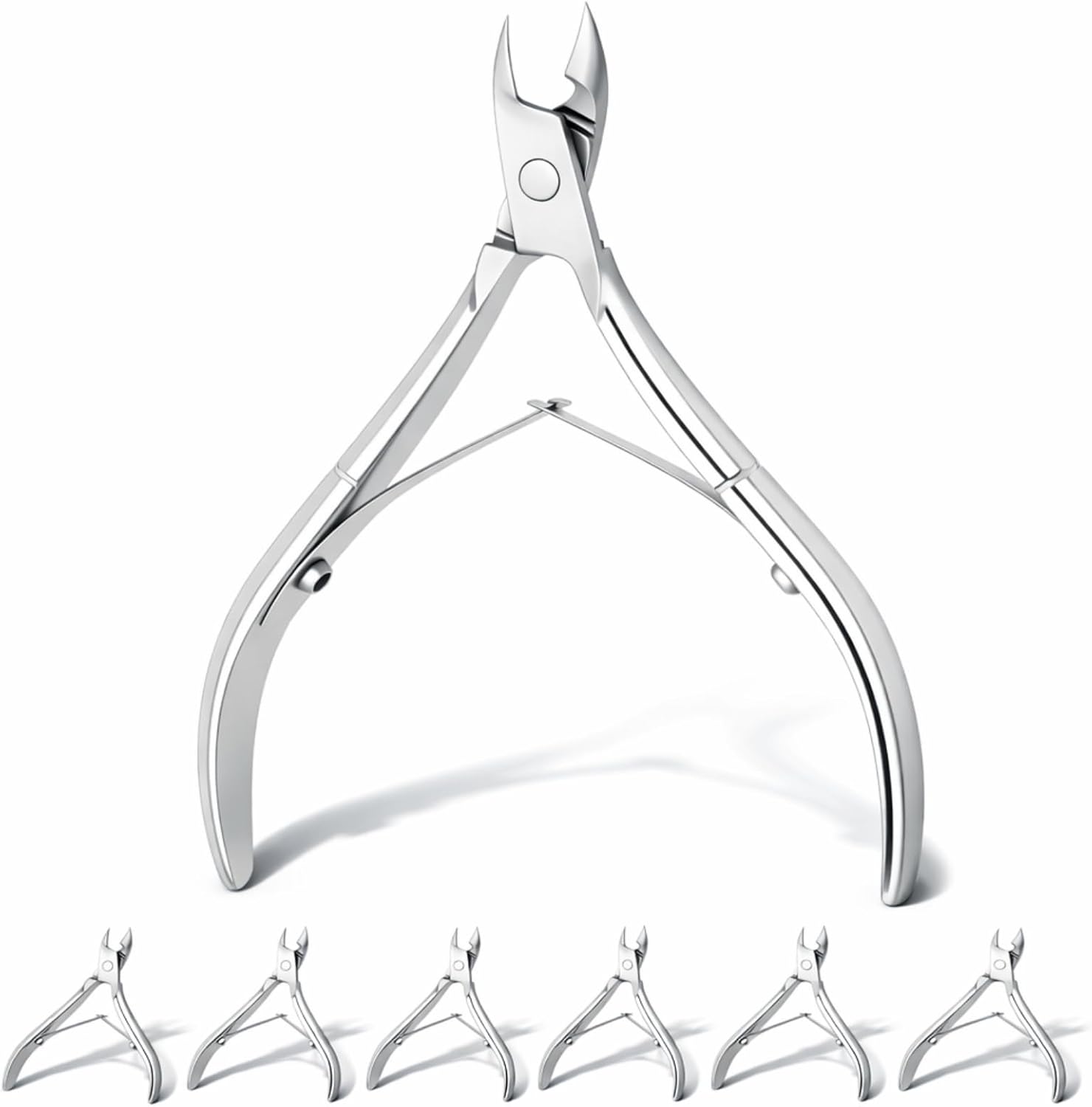 Mudder 8 piece stainless steel cuticle nipper set front view