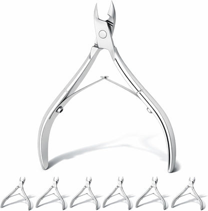 Mudder 8 piece stainless steel cuticle nipper set front view