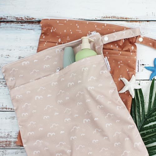 Mama Koala wet dry bags used for cloth diapers and baby accessories