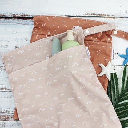 Mama Koala wet dry bags used for cloth diapers and baby accessories