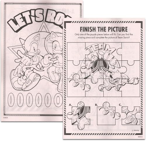 Imported Sonic the Hedgehog activity set showing the included colorful character stickers