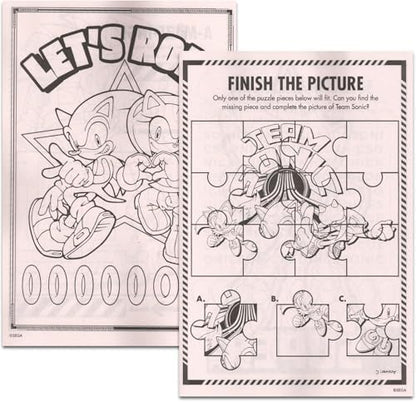 Imported Sonic the Hedgehog activity set showing the included colorful character stickers