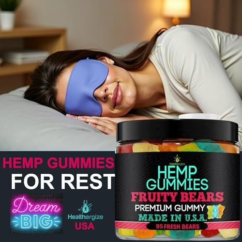 Healthergize hemp gummies bottle label details