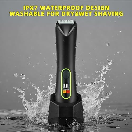 WarmWink waterproof groin trimmer showing shower safe design