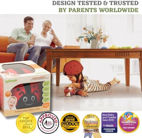 SafeheadBABY safety helmet packaging and product details