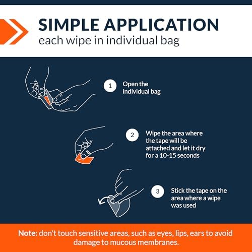 Fixic skin barrier wipes box with individual sachets scattered for size comparison.