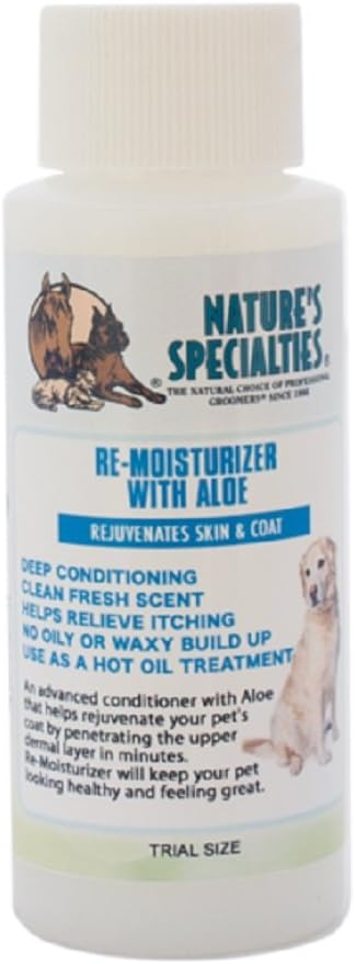 Nature's Specialties Aloe Remoisturizer salon grade pet grooming conditioner packaging details