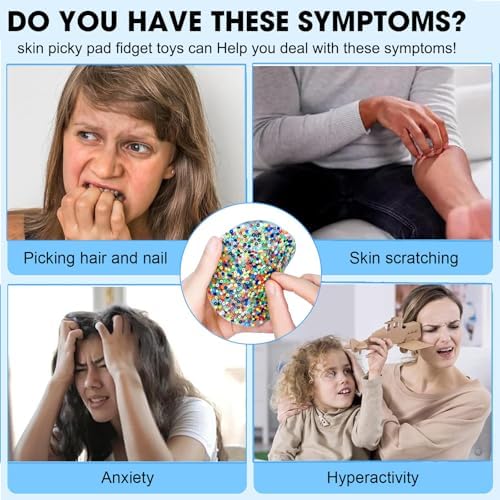 Two pack sensory picking toys for dermatillomania relief held in hand