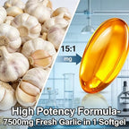 Gluten-free and non-GMO quality seals on the Louma odorless garlic extract packaging