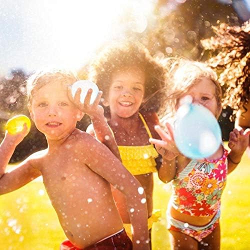 Kids and adults enjoying an outdoor summer water fight game with imported Elitoky latex balloons