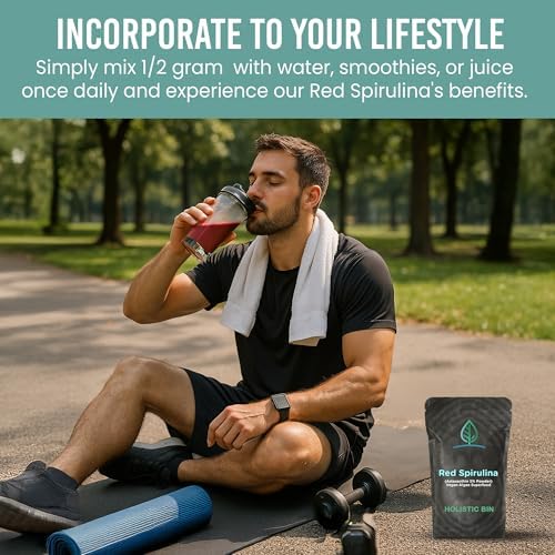 Holistic Bin Organic Astaxanthin Powder lifestyle smoothie preparation