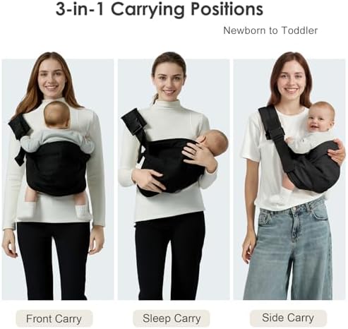 Shiaon adjustable baby carrier close up view of the heavy duty buckle closure.