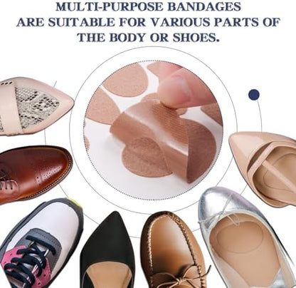 Moleskin tape being used inside a shoe to prevent rubbing and friction.
