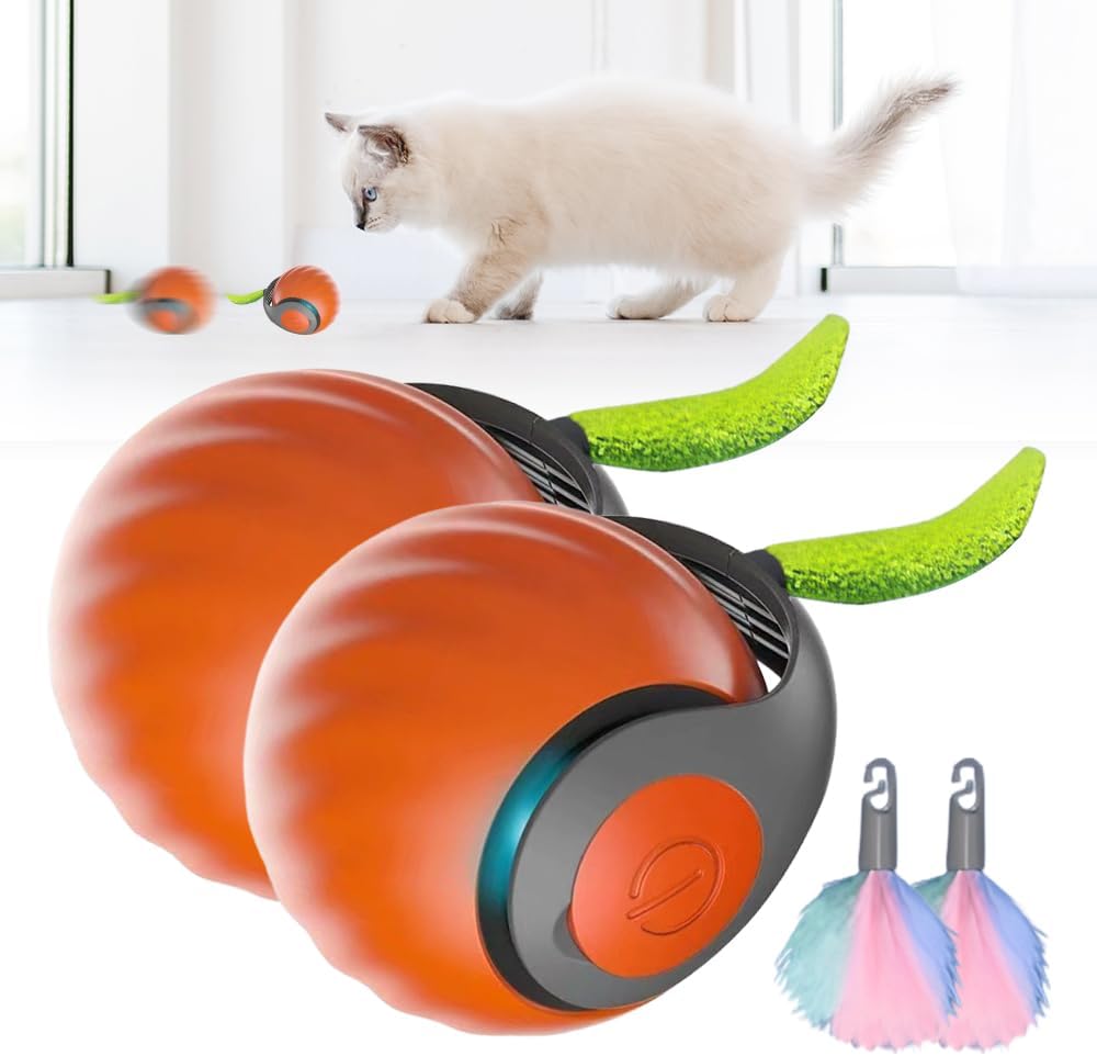 Upgrade Speedy 3.0 Tail Cat Toy, 2026 New Speedy Tail Interactive Cat Toy for Indoor Cats, USB Rechargeable Automatic Moving Smart Cat Toys Ball with Tail Two Speed Adjustment (Blue+Orange, 2PCS) - Image 12