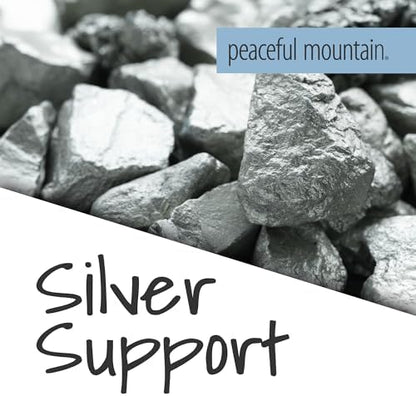 Authentic USA imported Peaceful Mountain silver supplement for daily wellness routines