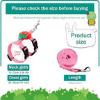 ABSOK escape proof ferret harness and leash collection highlighting the red strawberry themed plush pet accessory.