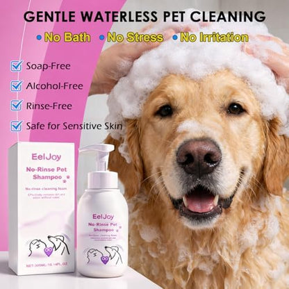 Coconut oil infused pet dry conditioner for cat grooming and spot cleaning