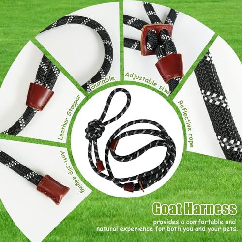 Step-in design layout of the HRYOML sheep harness demonstrating the easy application method for farm animals