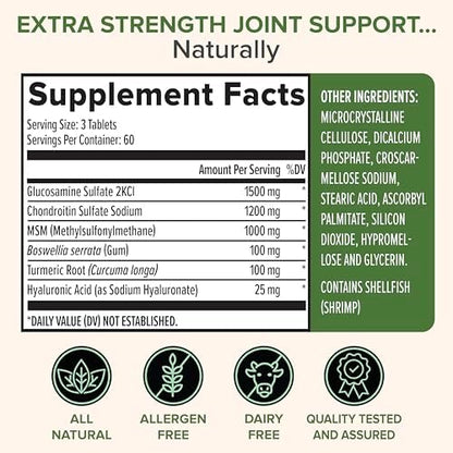 Zenwise Health Joint Support Supplement with Glucosamine Chondroitin MSM, Curcumin & Sulfate - Joint Health for Women & Men - Mobility & Flexibility Support for Knee, Cartilage & Bone - 180 Count - Image 3
