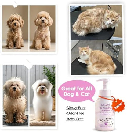 Premium pet grooming spray showing back label instructions for easy use