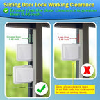 Zrfcxe childproof sliding door lock mechanism showing button operation