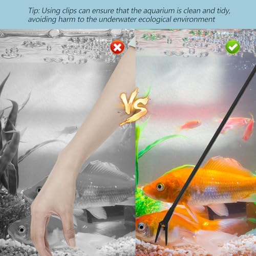 Gisafai heavy duty rustproof plastic tongs for freshwater aquariums
