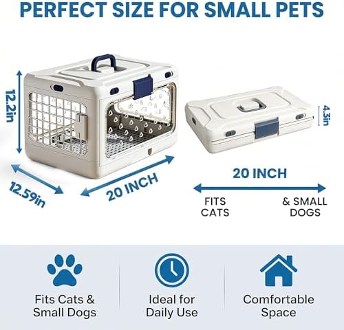Dog Trust light sage green puppy travel crate with a small kitten inside