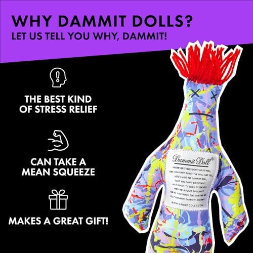 Close up view of the therapeutic poem stitched on the corporate stress doll