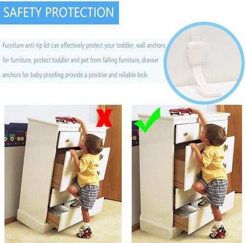 Close up of the heavy duty adhesive backing on the YEYA baby proofing cabinet locks kit