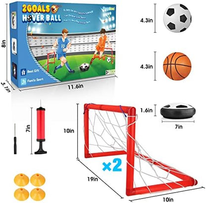 Air powered floating football toy gliding smoothly across a hardwood floor