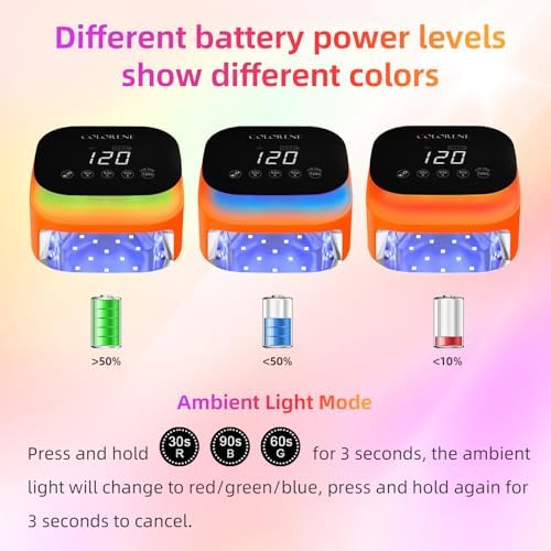 Colorene nail lamp timer settings and control panel
