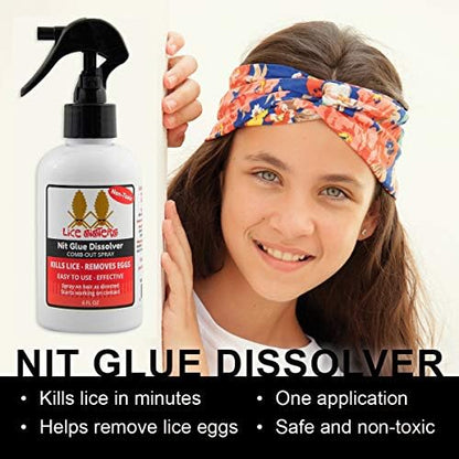 Back label of Lice Sisters lice treatment showing ingredients and directions