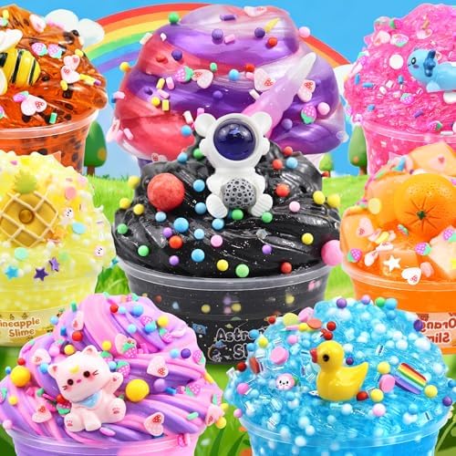 Close up of soft non sticky cloud slime texture being stretched by hands