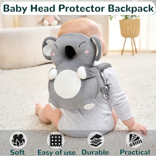 Close up of Raelitego soft plush safety backpack straps