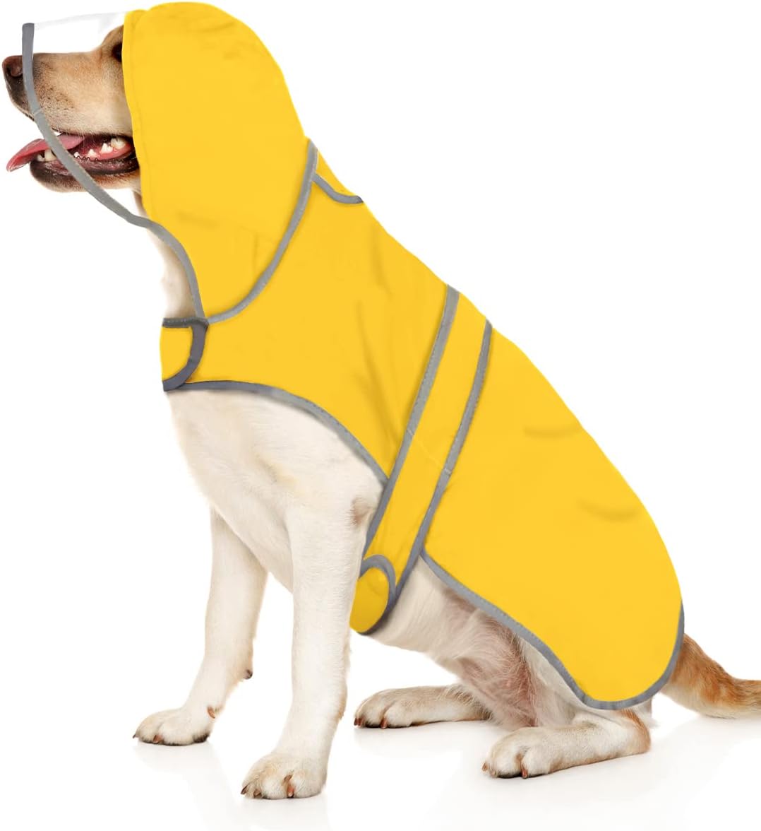 HDE Dog Raincoat with Clear Hood Rain Jacket Poncho for Small Medium Large Dogs Dinosaurs - XXL - Image 13