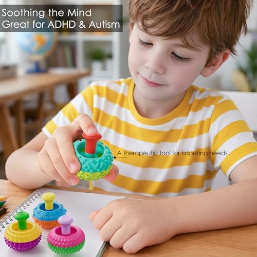 Handheld ergonomic thumb stress toy being pressed for silent focus and fine motor skills
