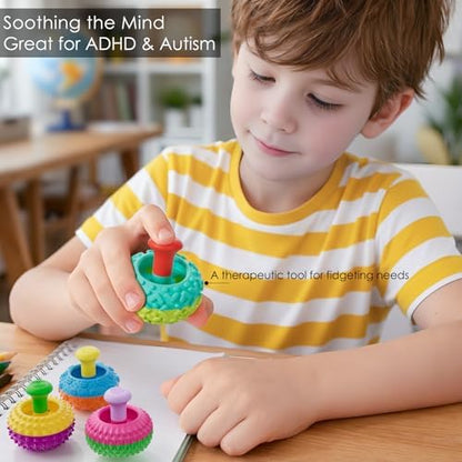 Handheld ergonomic thumb stress toy being pressed for silent focus and fine motor skills
