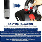 Zookpr heavy duty black plastic replacement tube curved to showcase kink resistant design.