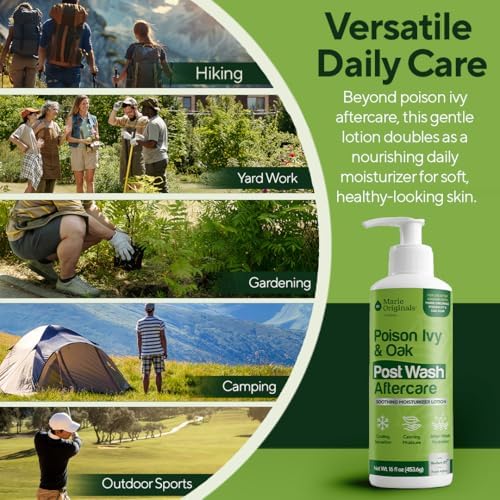 Natural post wash body lotion applied gently to soothe reactive irritated skin.