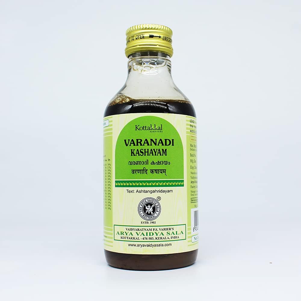 Kerala First Health Services Kottakkal Varanadi Kashayam 200ml bottle front view for weight management.