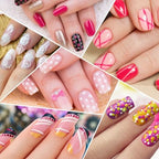 Complete 8 piece nail art tool kit laid out on a table