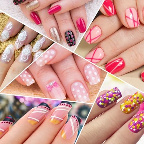 Complete 8 piece nail art tool kit laid out on a table